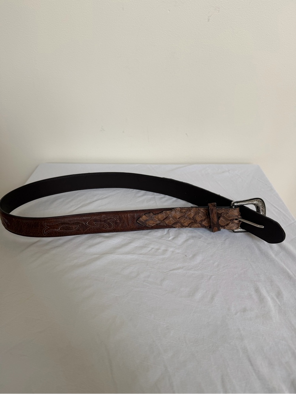 Cody James Men's Charutto Exotic Pirarucu Billet Belt Sz 36 Style CJAHO24BT16-BN